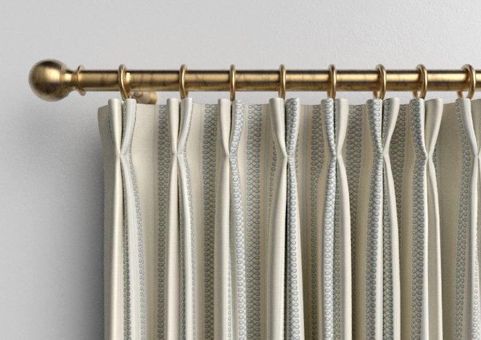 Trellis Prints, Noble Stripe Raffs Blue - Made to Measure Curtains - Image 10